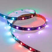 Лента SPI-5000-5060-30 12V Cx3 RGB-Auto (Black 10mm, 6.5W/m, IP20)