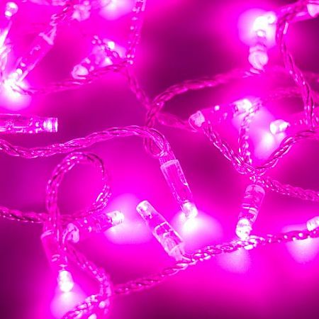 Светодиодная гирлянда ARD-STRING-CLASSIC-10000-CLEAR-100LED-FLASH PINK