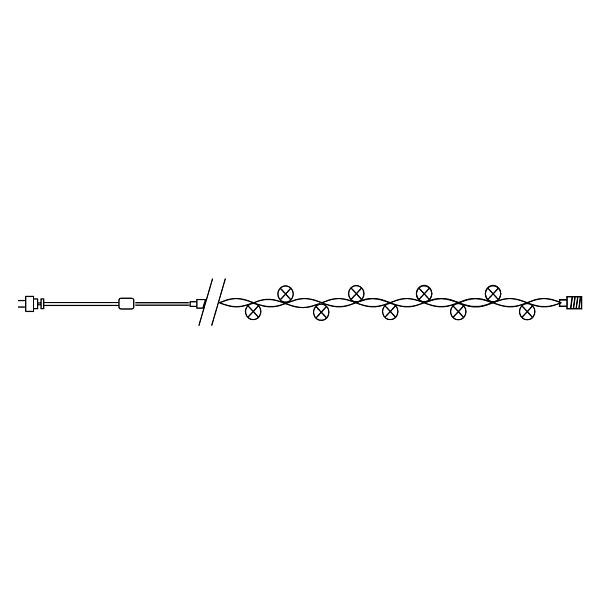 CL43 Гирлянда линейная, 200 LED мультиколор, статичная, 20 м +1.5м