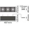 SPOT MULTI 3 x 30W WT/BK