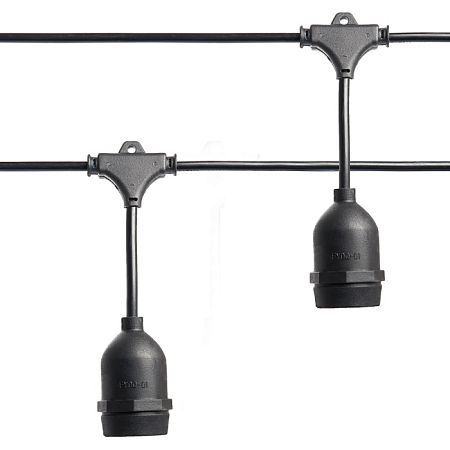 Гирлянда CL50-25-1 Евро белт-лайт на подвесах 230V черный IP65 25м