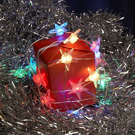 Гирлянда линейная CL572 Звездочки, статичная, 4,5м USB мультиколор