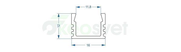 Профиль алюминиевый AL-1125