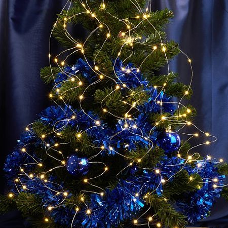 Светодиодная гирлянда CL53 2м + 1м статичная 2700K / 5000К, с питанием от батареек