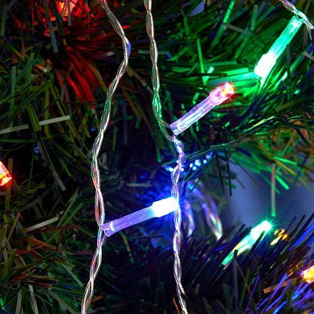 Светодиодная гирлянда CL90 7 веток (2м) + 1.5м 230V мультиколор