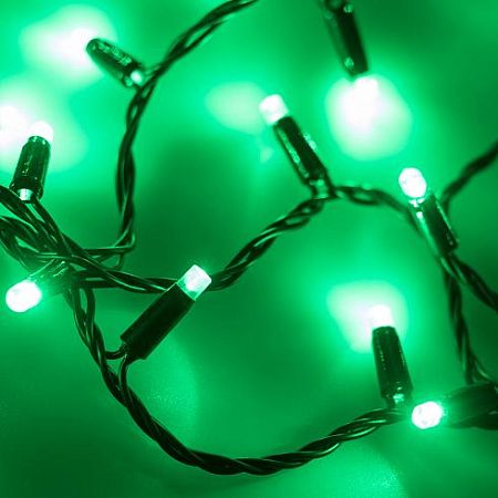 Светодиодная гирлянда ARD-STRING-CLASSIC-10000-BLACK-100LED-FLASH GREEN
