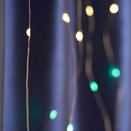 Светодиодная гирлянда CL591 занавес типа Роса 3*3м + 3м мультиколор USB