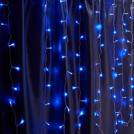 Светодиодная гирлянда CL21 занавес, статичная, 3*2м + 3м 230V желтый / синий