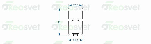 Профиль алюминиевый AL-6735