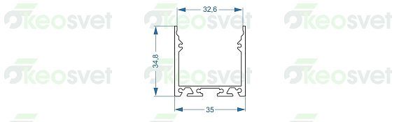 Профиль алюминиевый AL-3535