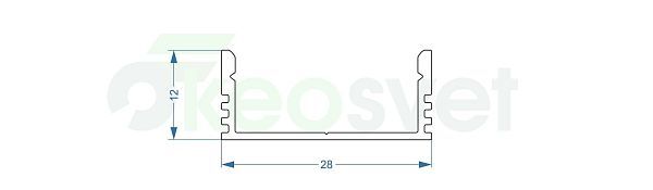 Профиль алюминиевый AL-1228