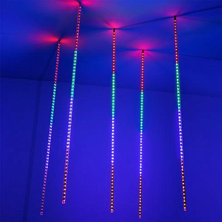 Светодиодная гирлянда ARD-ICEFALL-CLASSIC-D12-1000-5PCS-CLEAR-120LED-LIVE RGB