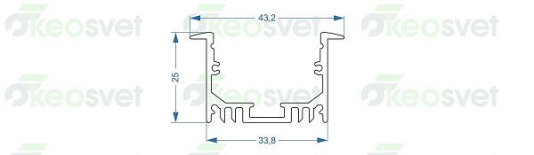Профиль алюминиевый AL-2544