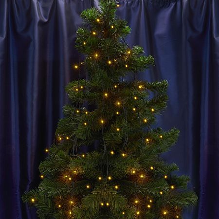 Светодиодная гирлянда CL07 линейная, статичная, 40м + 3м 230V желтый / синий