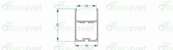 Профиль алюминиевый AL-4970
