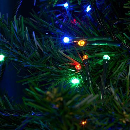 Светодиодная гирлянда CL09 линейная 10м + 2м 230V мультиколор