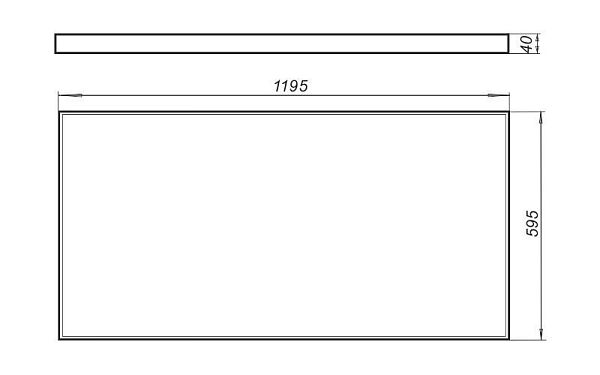 KEO Маркет 120 Вт равномерная засветка 1195x595x40