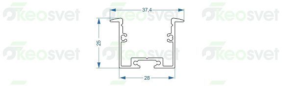 Профиль алюминиевый AL-2537