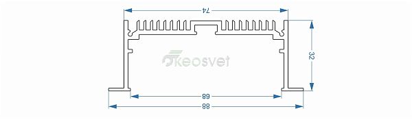 KEO-VLINE 125 (2500х88х32)