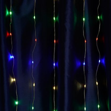 Светодиодная гирлянда CL26 занавес Водопад 2*2м + 3м 230V Мультиколор, статичная