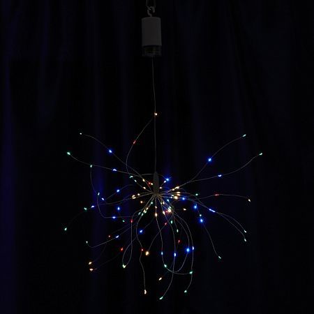 Светодиодная гирлянда украшение CL595 Фейерверк 0.3м мультиколор с питанием от батареек