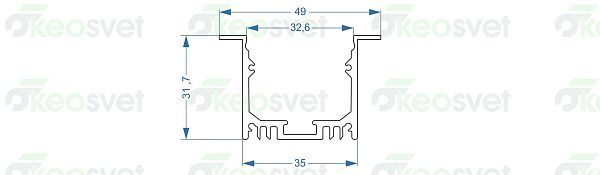 Профиль алюминиевый AL-4932