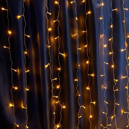 Светодиодная гирлянда CL19 занавес 21,5м + 3м 230V желтый / синий, статичная