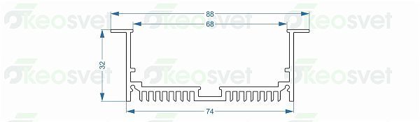 Профиль алюминиевый AL-8832